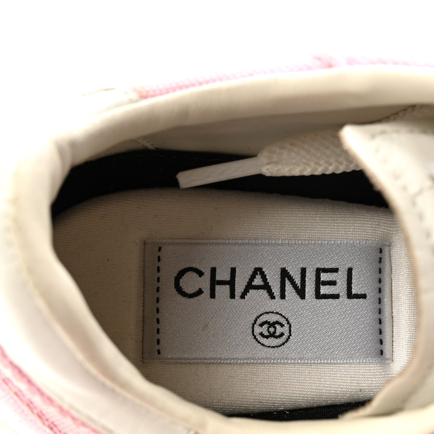 Chanel Cotton Sneakers 36 Pink White 8 of 8