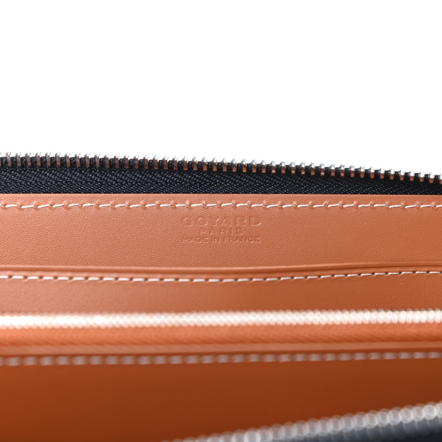 Goyardine Matignon Zip Around GM Wallet Black Gold