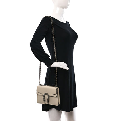 Gucci Textured Calfskin Crystal Mini Dionysus Shoulder Bag Mystic White 3 of 9