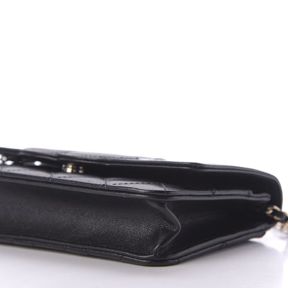 Chanel Goatskin Quilted Timeless CC Wallet On Chain WOC Black 7 of 9