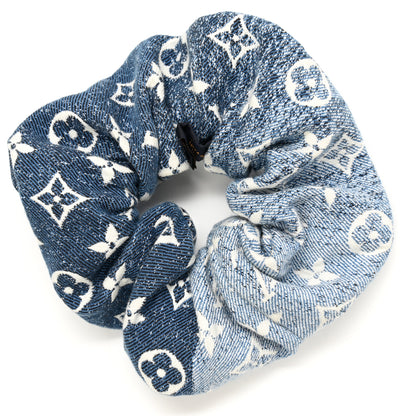 Louis Vuitton Cotton Denim Chouchou Scrunchy Bleu 2 of 3
