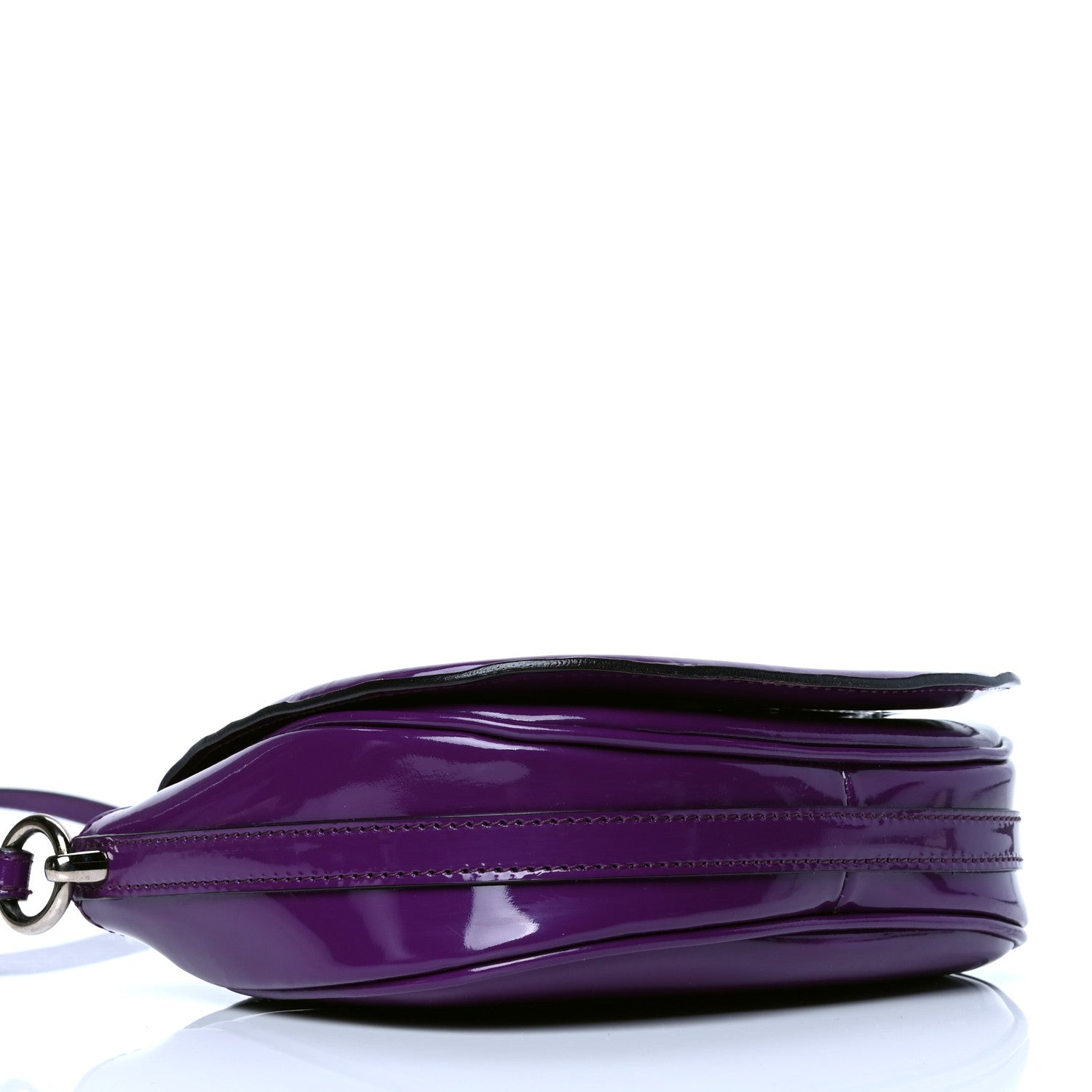 Burberry Patent Small Leigh Crossbody Bag Beetroot 3 of 4