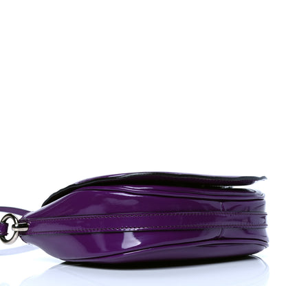 Burberry Patent Small Leigh Crossbody Bag Beetroot 3 of 4
