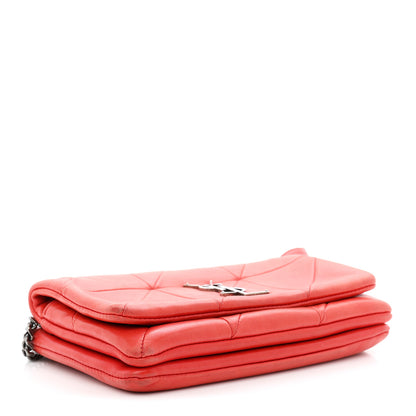 Saint Laurent Lambskin Patchwork Monogram Jamie Chain Wallet Red 4 of 11