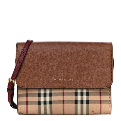 Burberry Haymarket Check Small Loxley Crossbody Bright Toffee 1 of 9