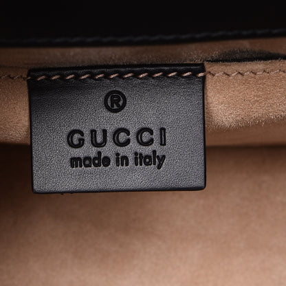 Gucci Calfskin Animal Studs Mini Sylvie Top Handle Bag Black 8 of 9