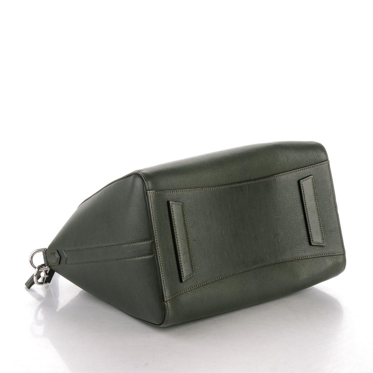 Sugar Goatskin Medium Antigona Bottle Green