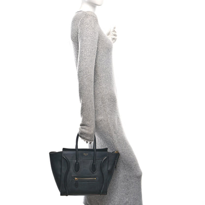 Celine Smooth Calfskin Micro Luggage Black 2 of 11