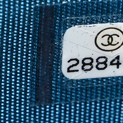 Chanel Shiny Goatskin Quilted Medium Chanel 19 Zipped Wallet Turquoise 7 of 9