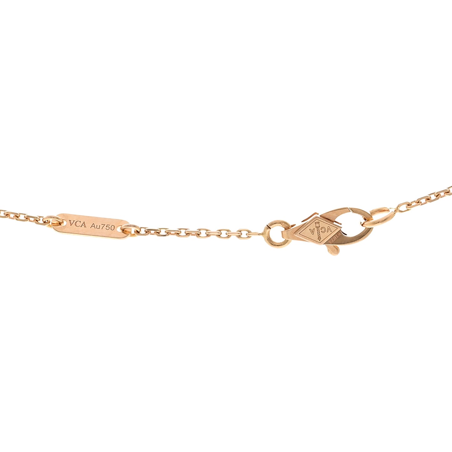 18k Rose Gold Carnelian Sweet Alhambra Heart Pendant Necklace