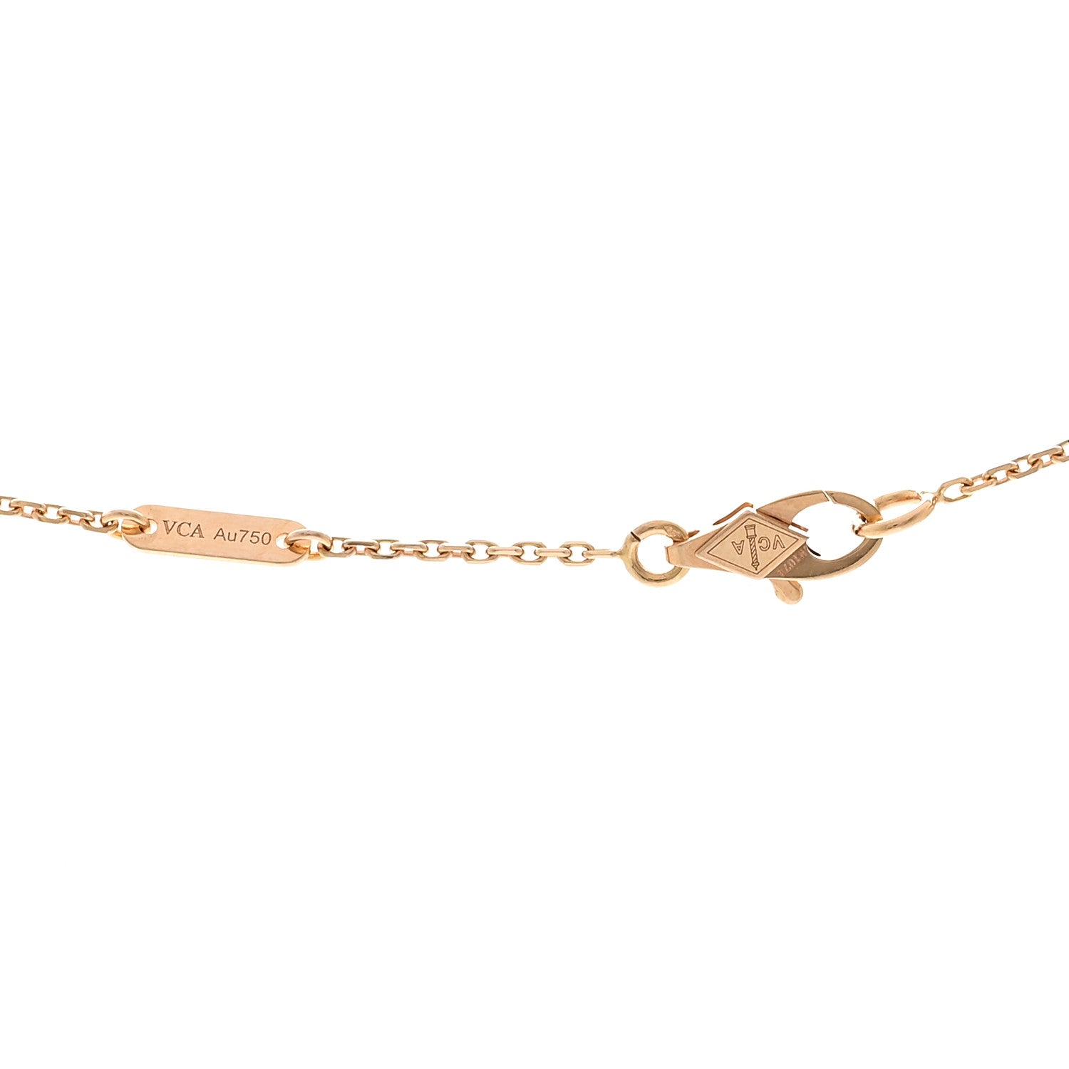 Van Cleef & Arpels 18k Rose Gold Carnelian Sweet Alhambra Heart Pendant Necklace 4 of 5