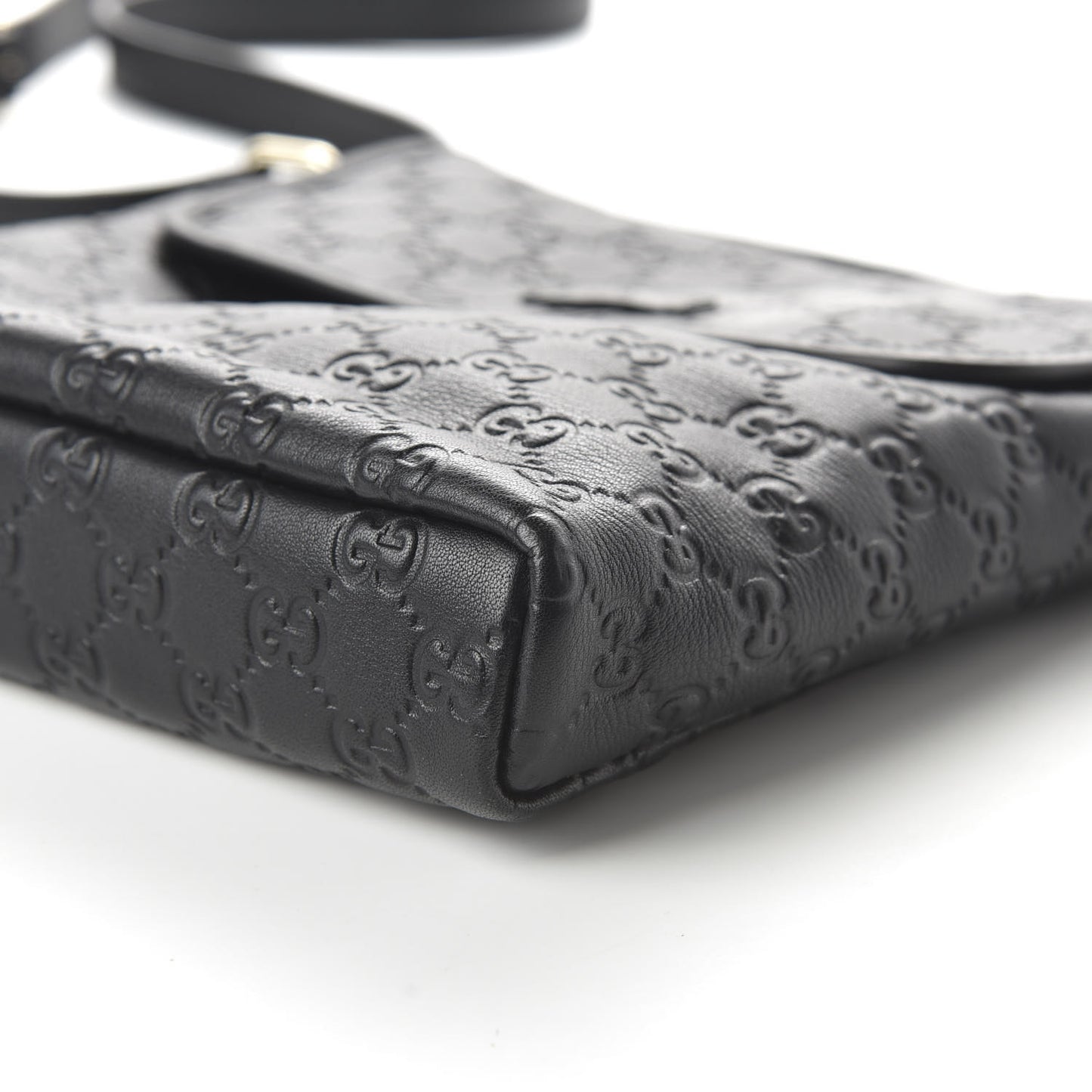 Guccissima Small Flap Messenger Bag Black