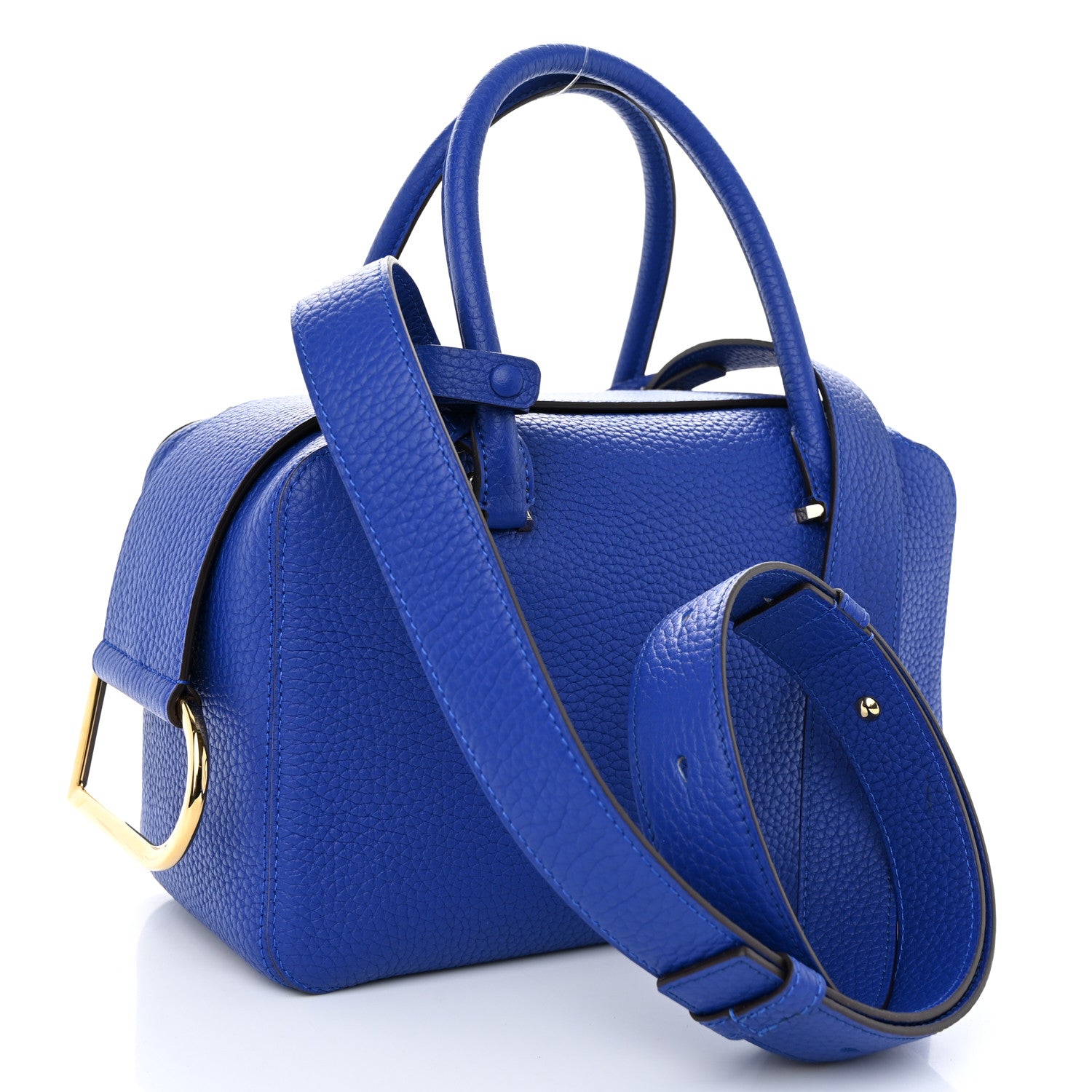 Delvaux Taurillon Soft Cool Box MM Satchel Outremer 3 of 9