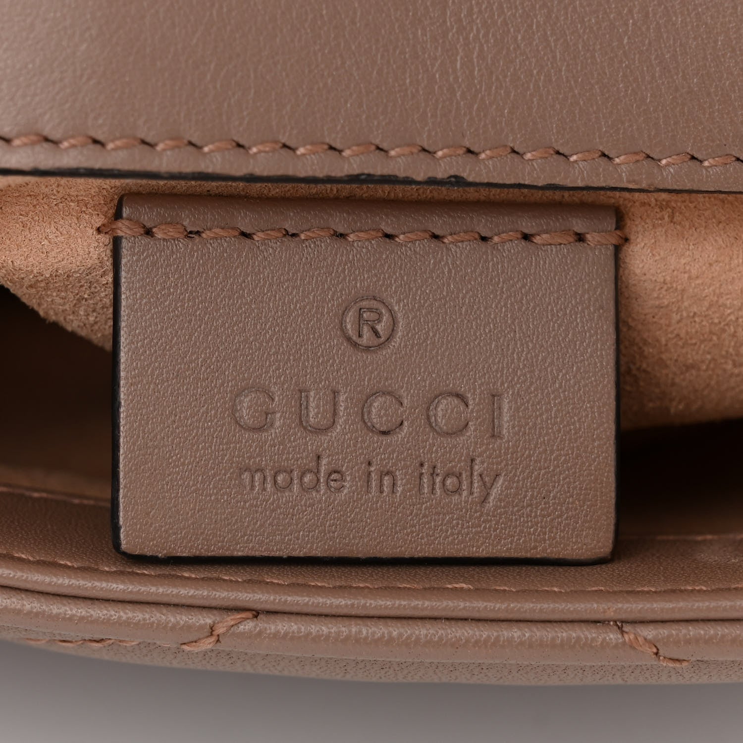 Gucci Calfskin Matelasse Super Mini GG Marmont Shoulder Bag Porcelain Rose 6 of 13