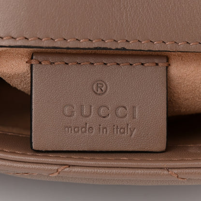 Gucci Calfskin Matelasse Super Mini GG Marmont Shoulder Bag Porcelain Rose 6 of 13