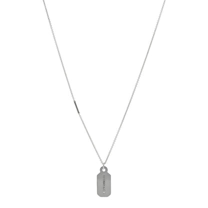 Tiffany Sterling Silver Diamond Price Tag Pendant Necklace 1 of 4