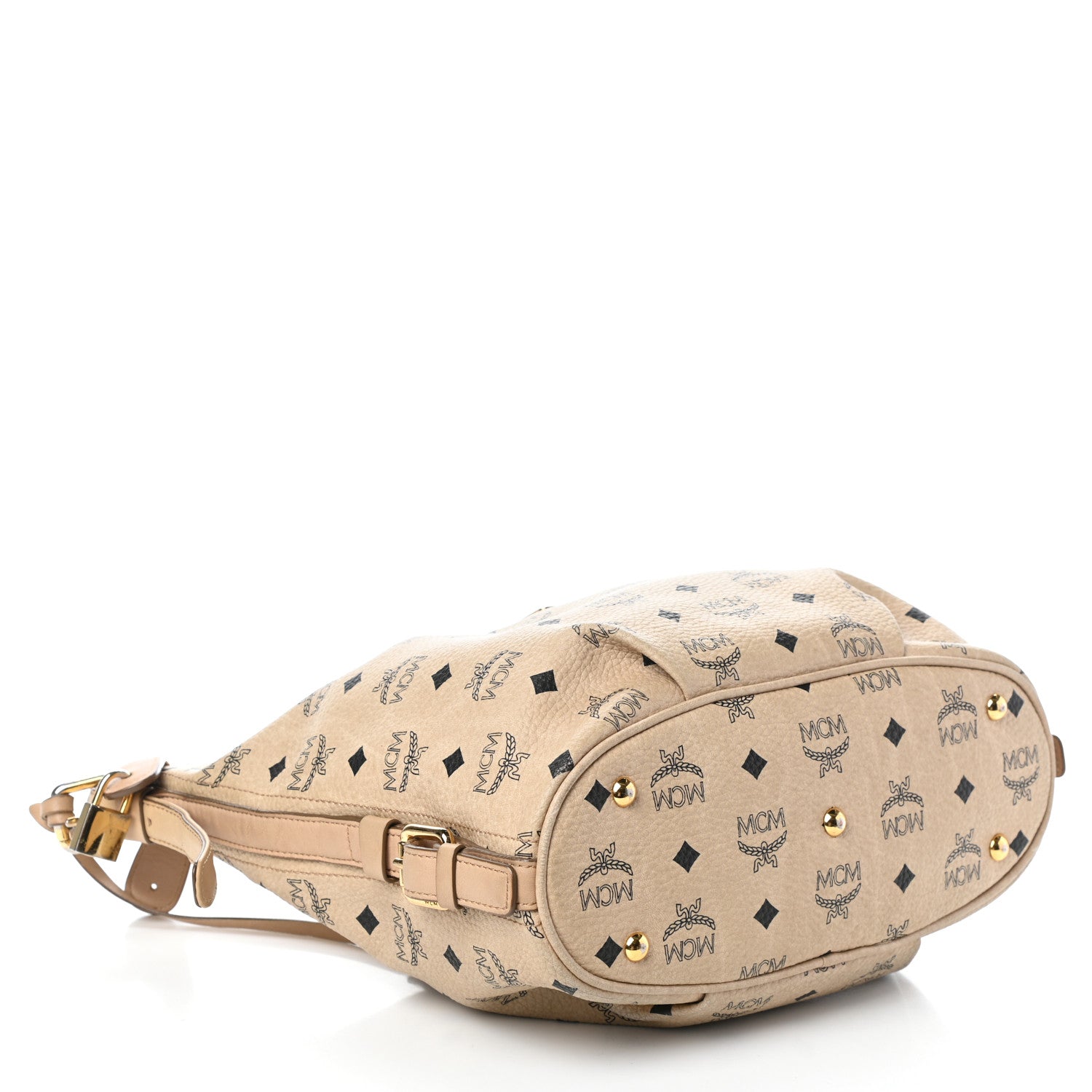 MCM Visetos Hobo Beige 4 of 9