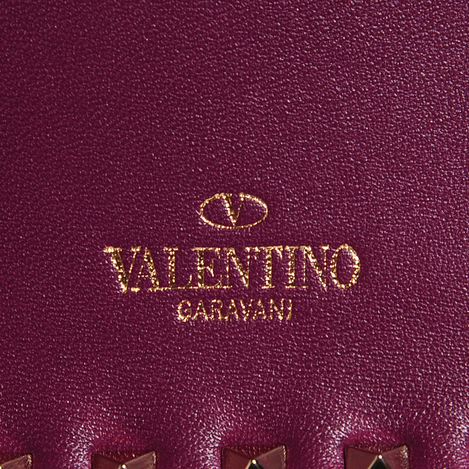 Valentino Garavani Nappa Rockstud Wristlet Clutch Rubin 8 of 9
