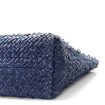 Bottega Veneta Chevre Intrecciato Fringe Netted Medium Cabat Tote Blue 11 of 11