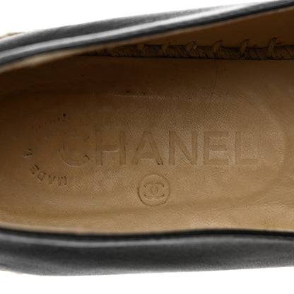Chanel Lambskin CC Espadrilles 39 Black 6 of 8