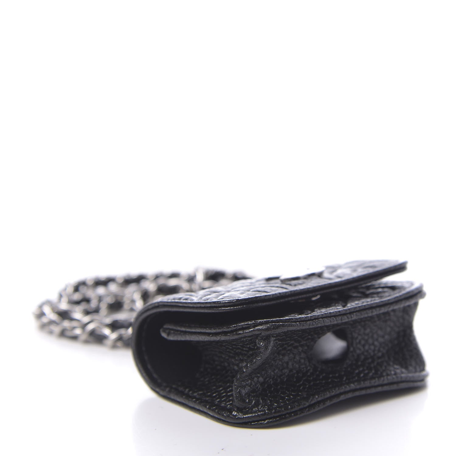 Chanel Caviar Camellia Embossed Airpods Pro Case Black 4 of 10