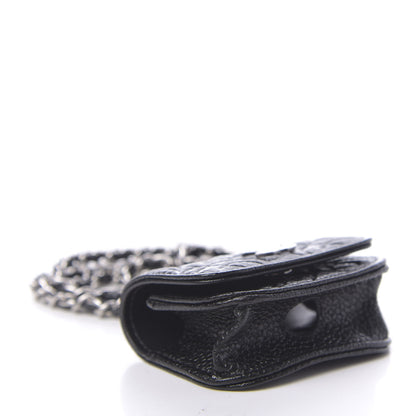 Chanel Caviar Camellia Embossed Airpods Pro Case Black 4 of 10