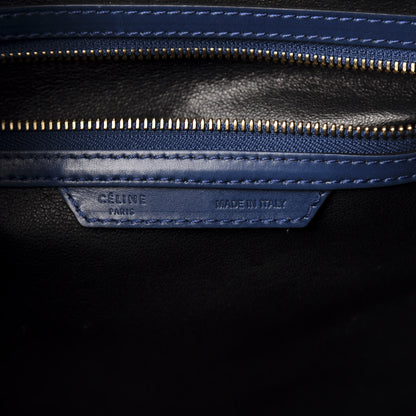 Celine Smooth Calfskin Mini Bi-Color Luggage Ocean Blue 6 of 12