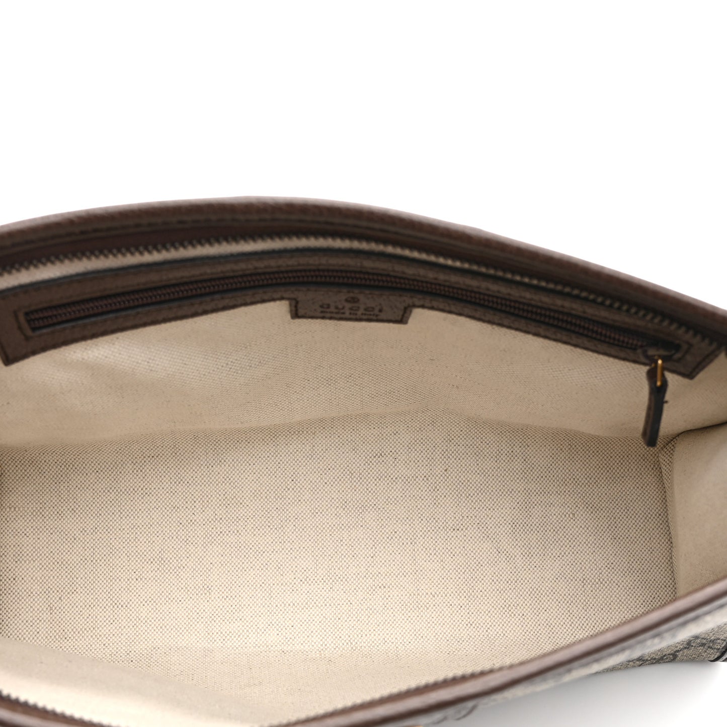 GG Supreme Monogram Web Ophidia GG Toiletry Case Beige New Acero