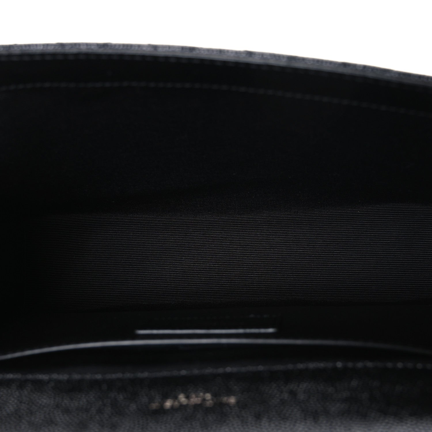 Saint Laurent Grain De Poudre Textured Mixed Matelasse Triquilt Medium Monogram Monochrome Satchel Black 5 of 10