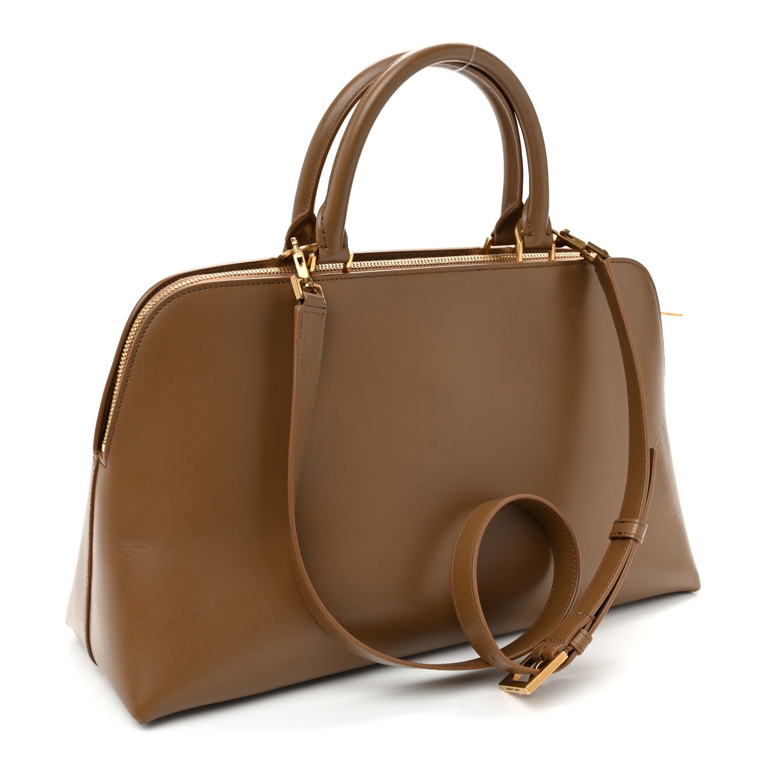 Saint Laurent Calfskin Sac De Jour Duffle Top Handle Dark Cork 3 of 9
