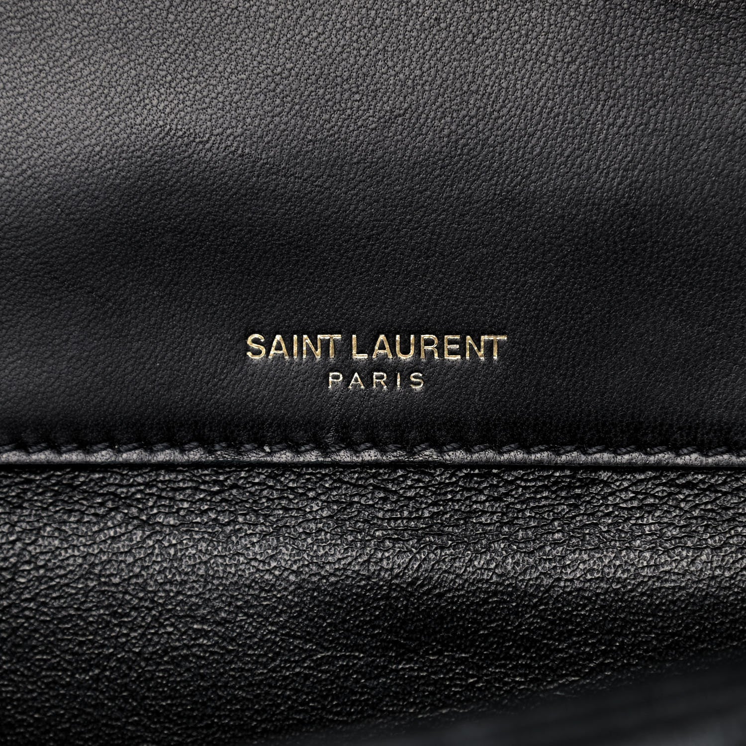 Saint Laurent Lambskin Matelasse Monogram Large Vicky Chain Bag Black 8 of 9