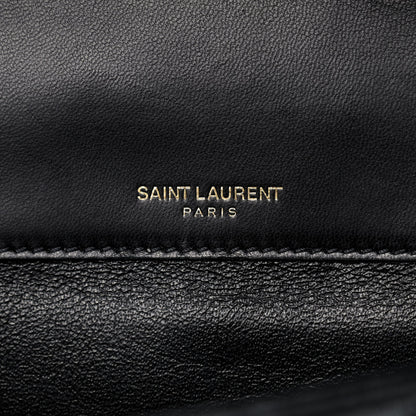 Saint Laurent Lambskin Matelasse Monogram Large Vicky Chain Bag Black 8 of 9