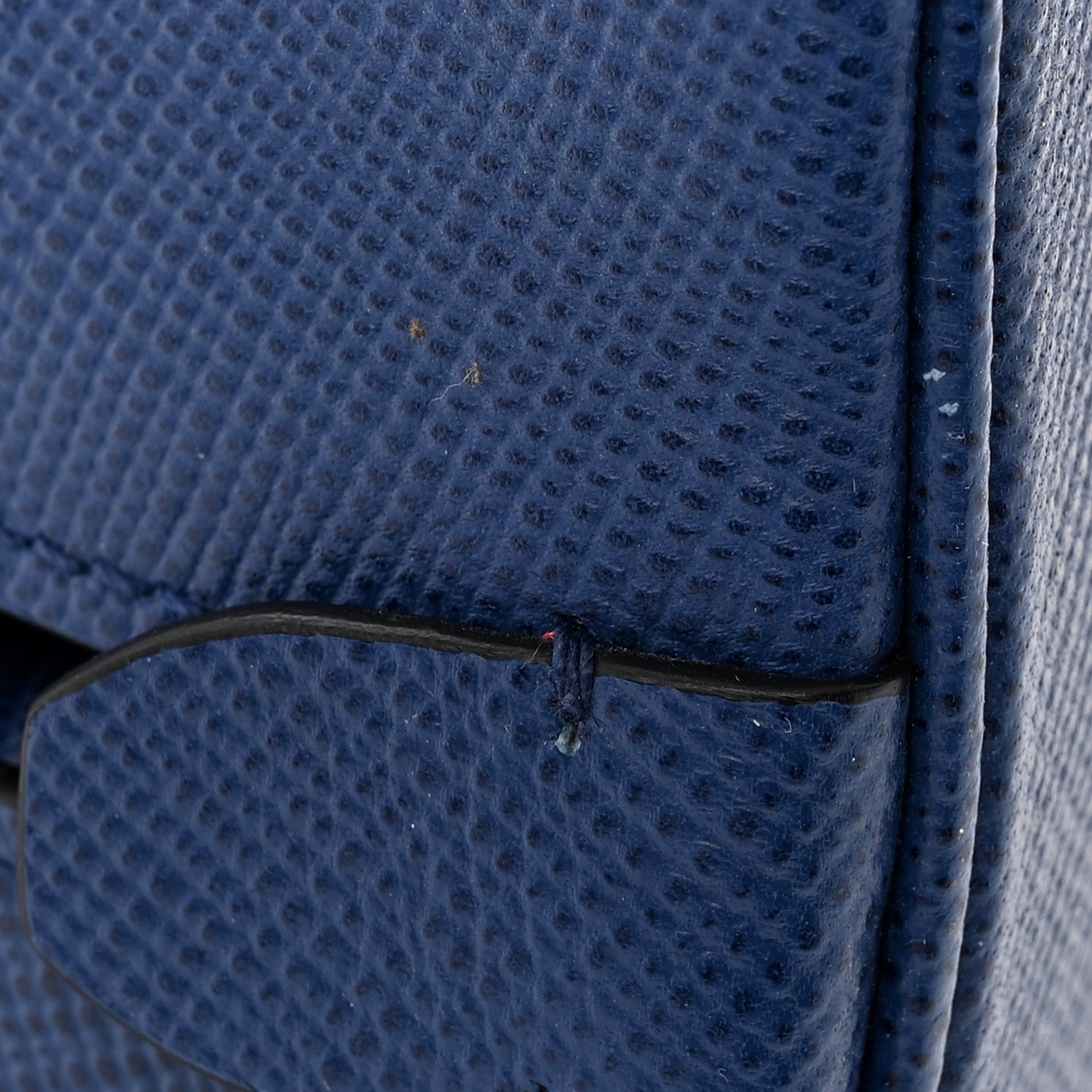 Prada Saffiano Cuir Bi-Color Double Handle Tote Bluette Fuoco 10 of 11