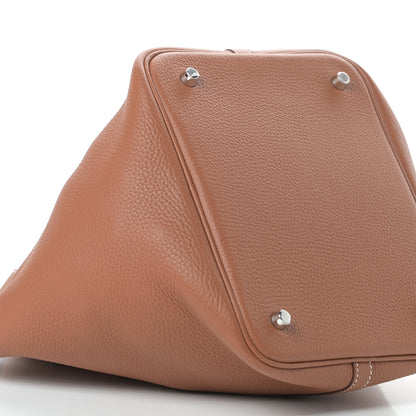 Hermes Taurillon Clemence Picotin Lock 22 MM Gold 9 of 11