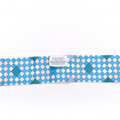 Hermes Silk Colliers De Chiens Remix Twilly White Turquoise 2 of 4