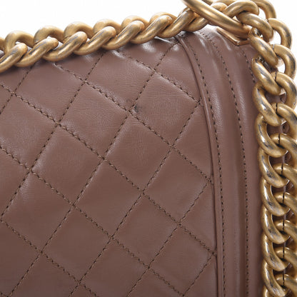 Chanel Calfskin Quilted Medium Boy Flap Camel 10 of 14