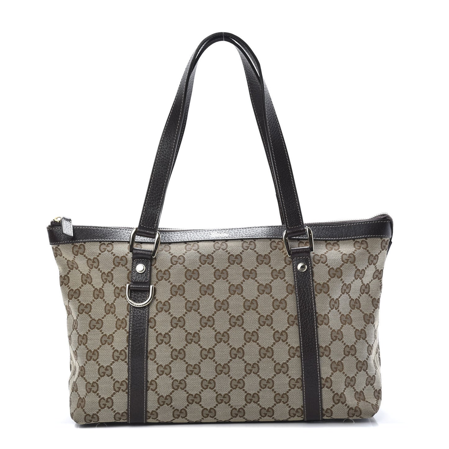 Monogram Medium Abbey Tote Dark Brown