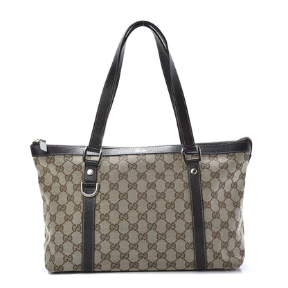 Gucci Monogram Medium Abbey Tote Dark Brown 1 of 11