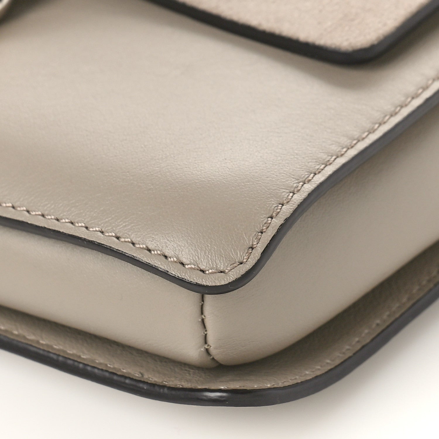 Chloe Suede Calfskin Small Faye Shoulder Bag Motty Grey 8 of 9