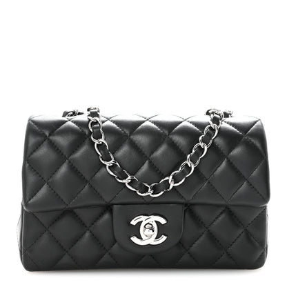Chanel Lambskin Quilted Mini Rectangular Flap Black 1 of 10