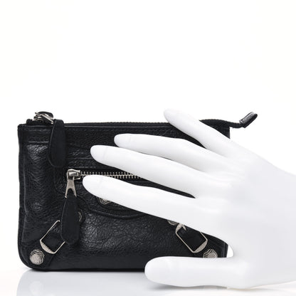 Balenciaga Agneau Giant 12 Silver Hardware M Porte-Monnaie Coin Purse Black 2 of 12