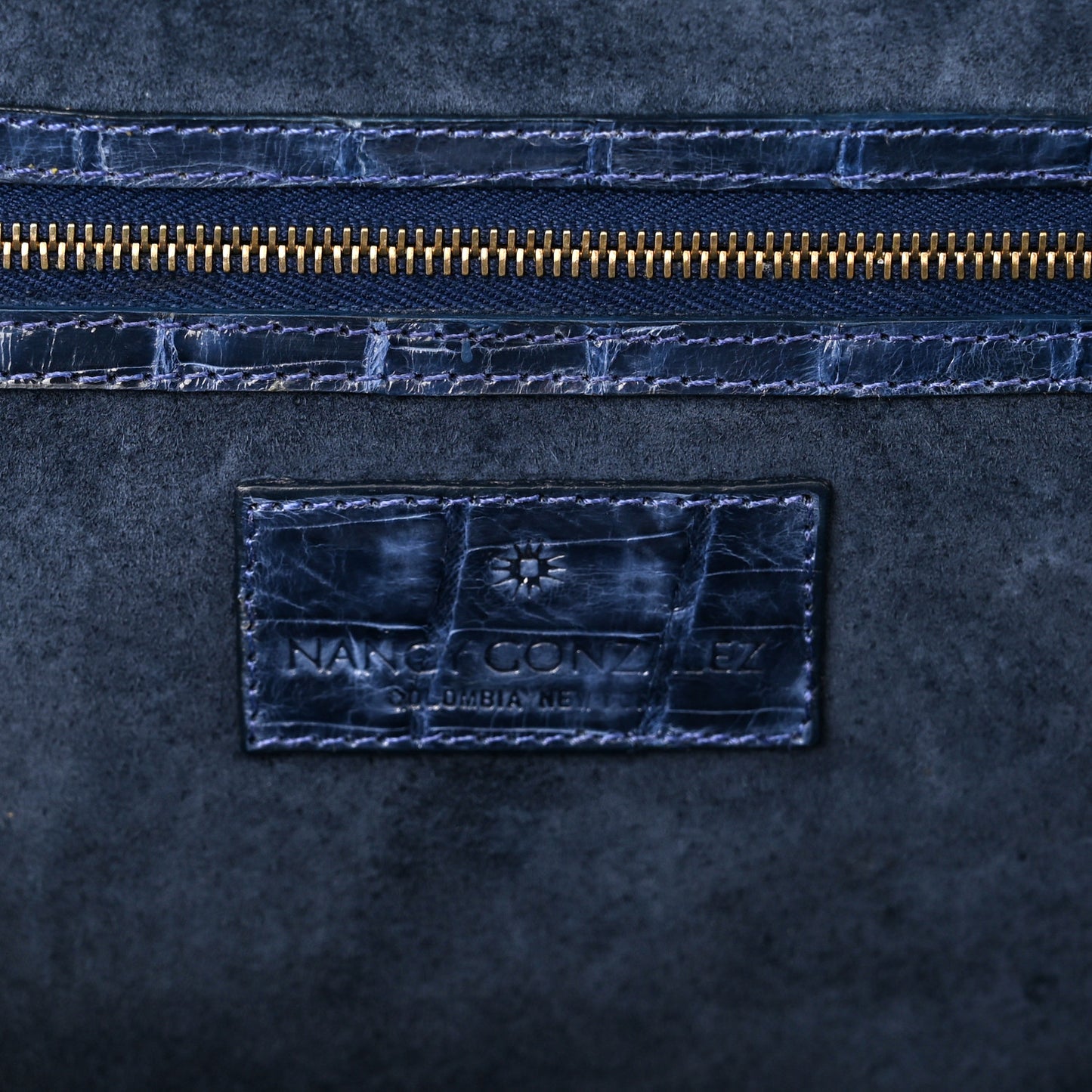 Crocodile Clutch Blue