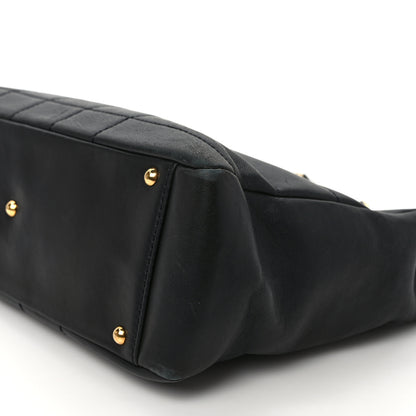 Chanel Calfskin Stitched Chocolate Bar Shopping Tote Black 9 of 12