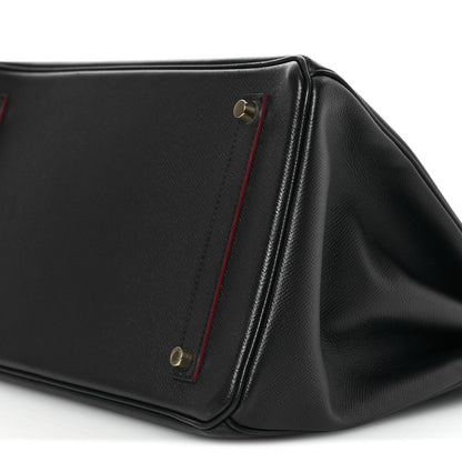 Hermes Epsom Contour Birkin 35 Bleu Indigo Rouge H 10 of 14