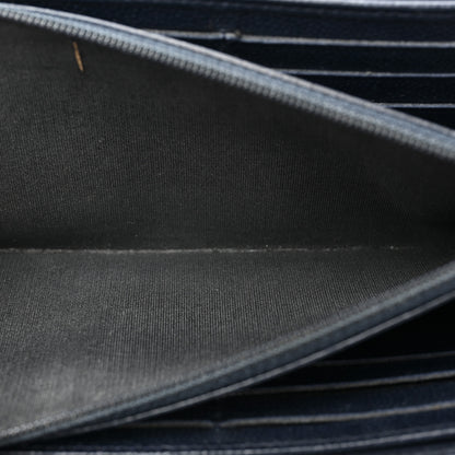 Chanel Caviar Sevruga Long Flap Wallet Navy 6 of 18