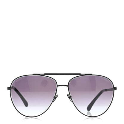 Chanel Metal Aviator Sunglasses 4279-B Black 2 of 10