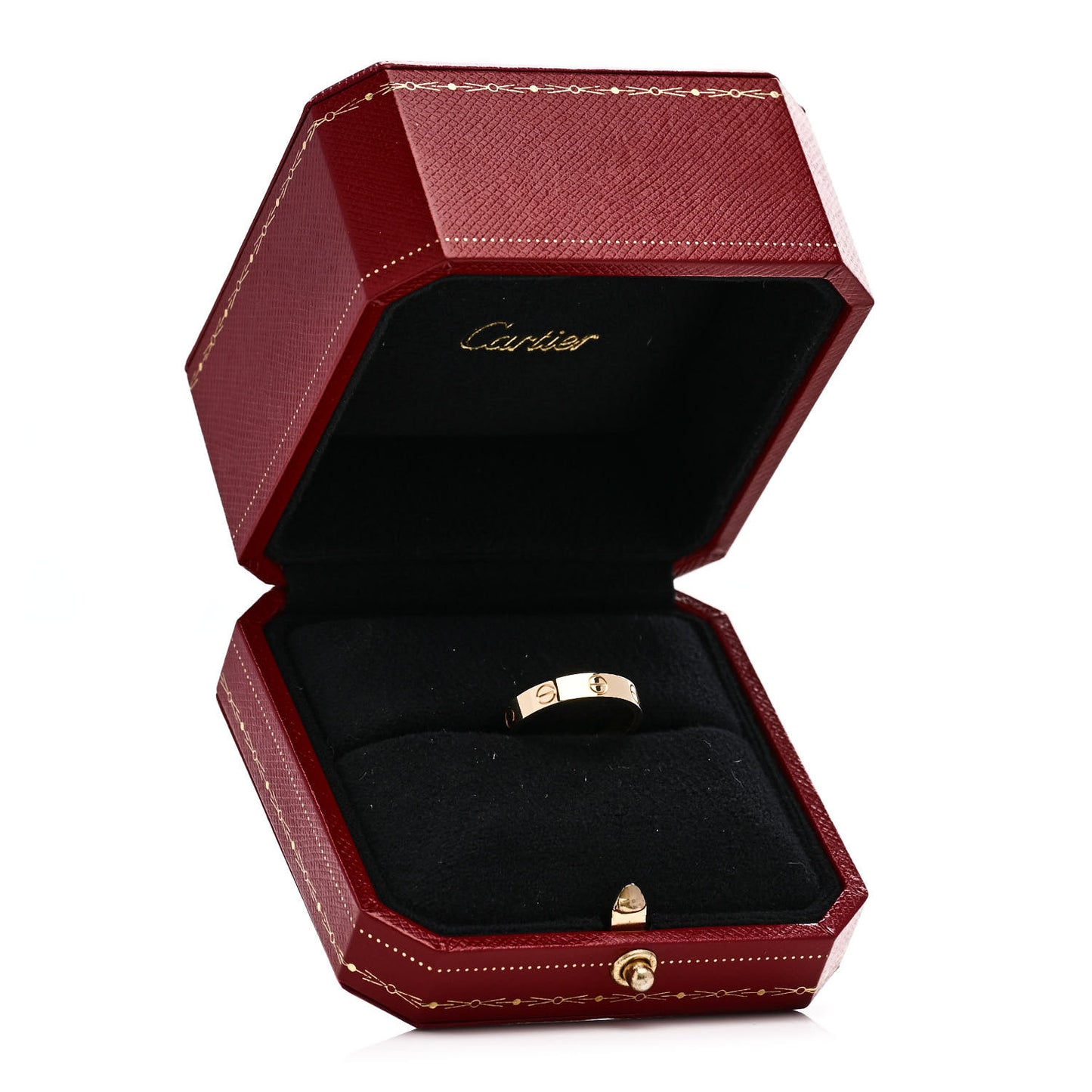 18K Yellow Gold 3.5mm LOVE Wedding Band Ring 52 6