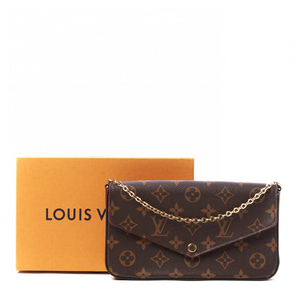 Louis Vuitton Monogram Pochette Felicie Chain Wallet Fuchsia 9 of 9