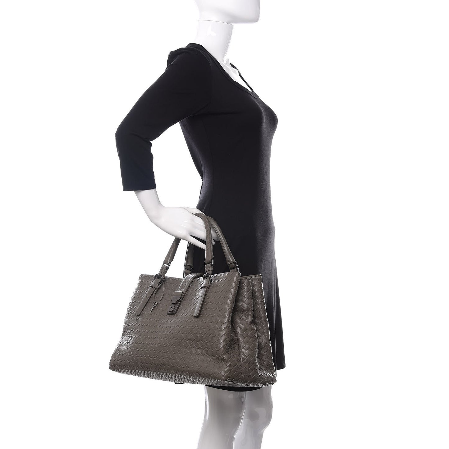 Nappa Intrecciato Medium Roma Tote Shadow