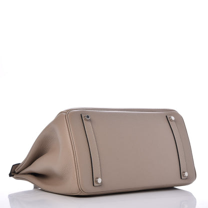 Hermes Taurillon Clemence Birkin 35 Gris Tourterelle 6 of 33